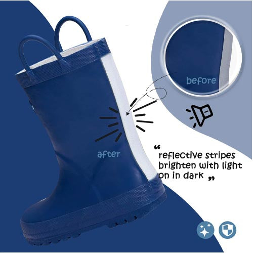 K KOMFORME SHOE Boy&amp;Girl Rain Boots Waterproof Blue - KomForme product_description.