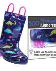 Colorful Dinosaur Handle Luminous Rain Boots - MYSOFT