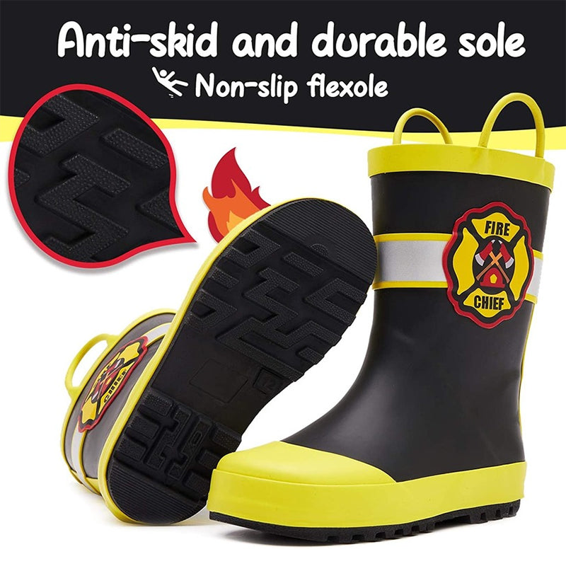 Boy&Girl Rain Boots Waterproof Yellow - KKomForme