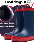 Boy&Girl Rain Boots Waterproof Navy - KomForme