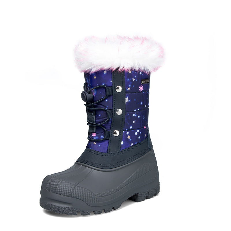 Children′ S Snow Boots Winter selling Waterproof Fur Lined Frosty Warm Anti-Slip B