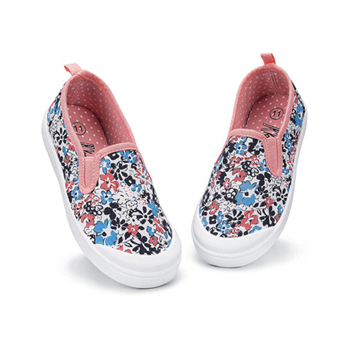 Girls Boys Slip On Lazy Toddler Canvas Sneakers Colorful Flowers -- K KomForme