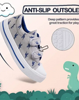 Dinosaur toddler shoes Sneakers Canvas Shoes Gray - KKOMFORME