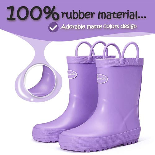 K KOMFORME SHOE Boy&amp;Girl Rain Boots Waterproof  Purple-KomForme product_description.