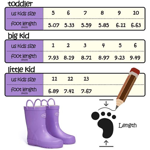 K KOMFORME SHOE Boy&amp;Girl Rain Boots Waterproof  Purple-KomForme product_description.