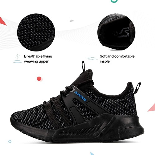Kids Sneakers Running Tennis Athletic Shoes Black -- KKomforme