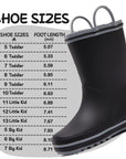 Plain Black Matte Waterproof Rubber Rain Boots - MYSOFT