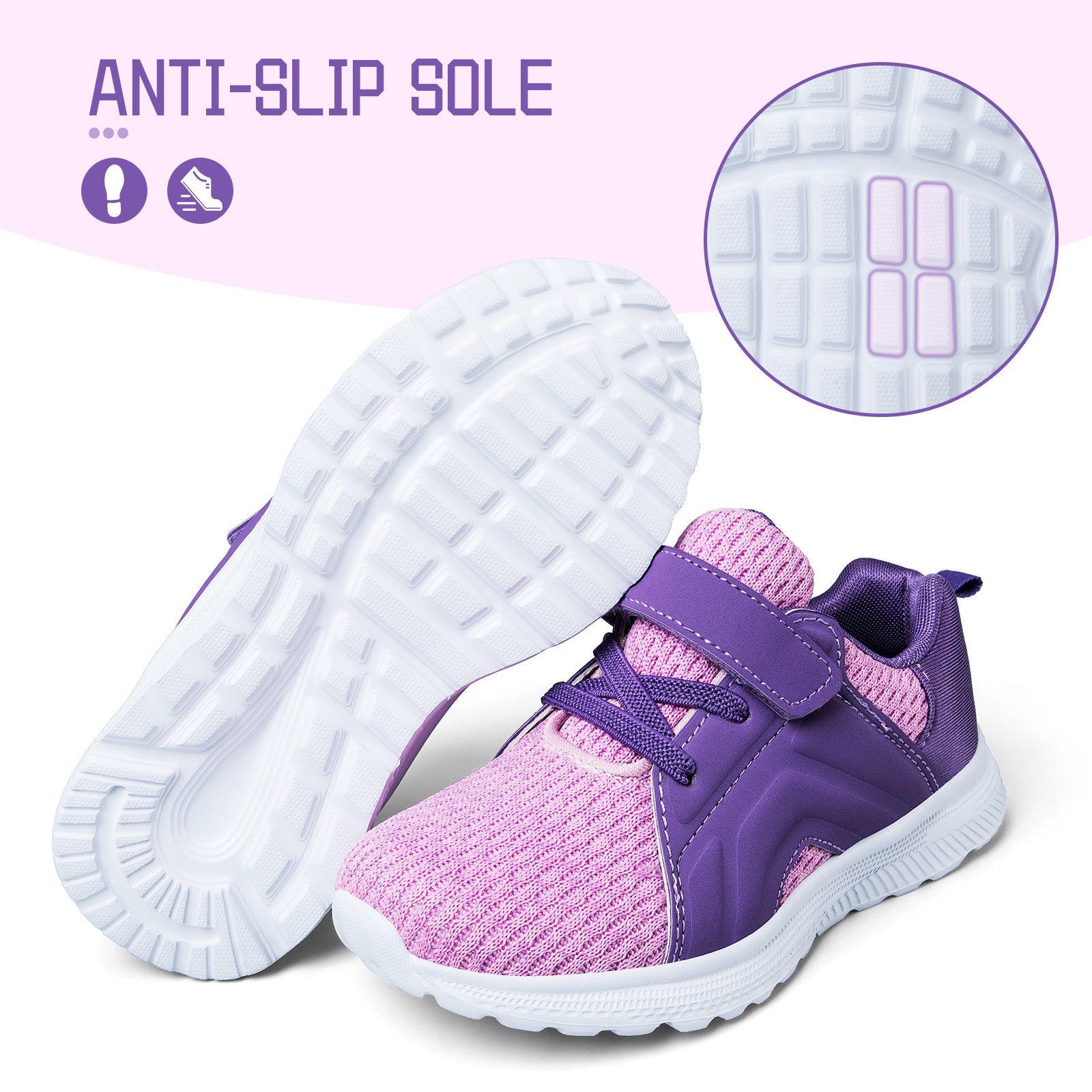 Pink Purple Mesh Breathable Tennis Sneakers - MYSOFT