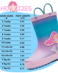 Mermaid Princess Powder Blue Gradient Rubber Rain Boots - MYSOFT