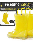 Solid Color Glitter Non-Slip Rubber Rain Boots - MYSOFT