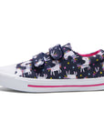 White Unicorn Double Velcro Dark Blue Sneakers - MYSOFT