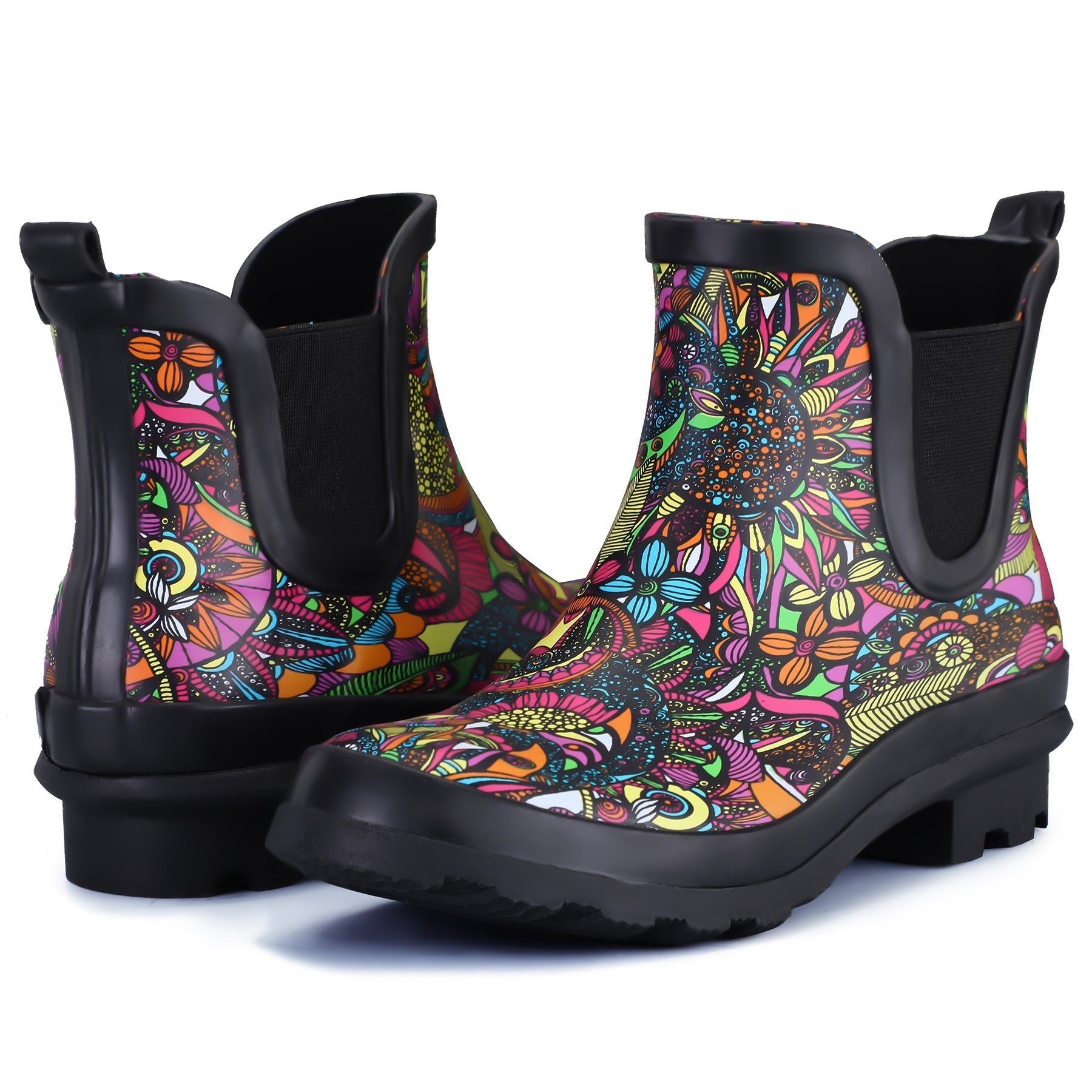 Multicolored Matte Chelsea Rain Boots - MYSOFT