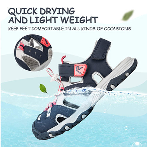 Toddler Sandals Outdoor Summer Water Shoes for Boys &amp; Navy Orange -- K Komforme
