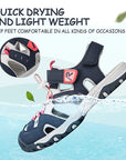 Toddler Sandals Outdoor Summer Water Shoes for Boys & Navy Orange -- K Komforme