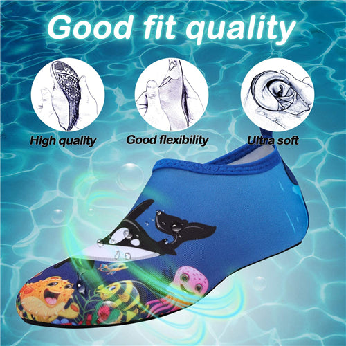 Boys and Girls Beach Water Shoes Happy Seaworld - Kkomforme