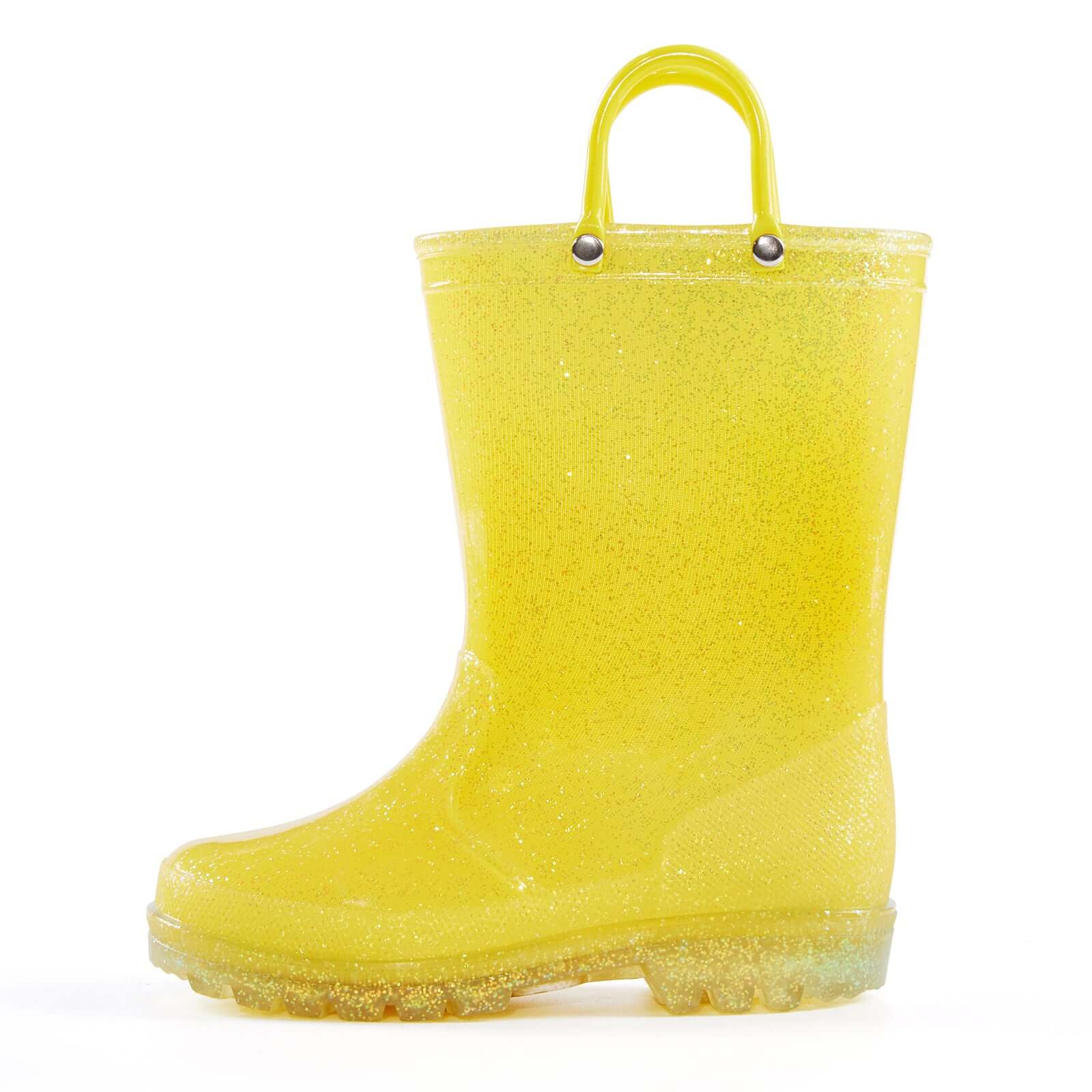 Solid Color Glitter Non-Slip Rubber Rain Boots - MYSOFT