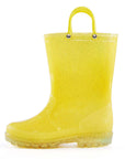 Solid Color Glitter Non-Slip Rubber Rain Boots - MYSOFT