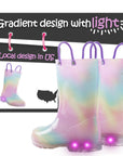 Rainbow Style Aurora Gradient Luminous Rain Boots