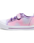 Primary Pink Lace-Up and Velcro Sneakers - MYSOFT