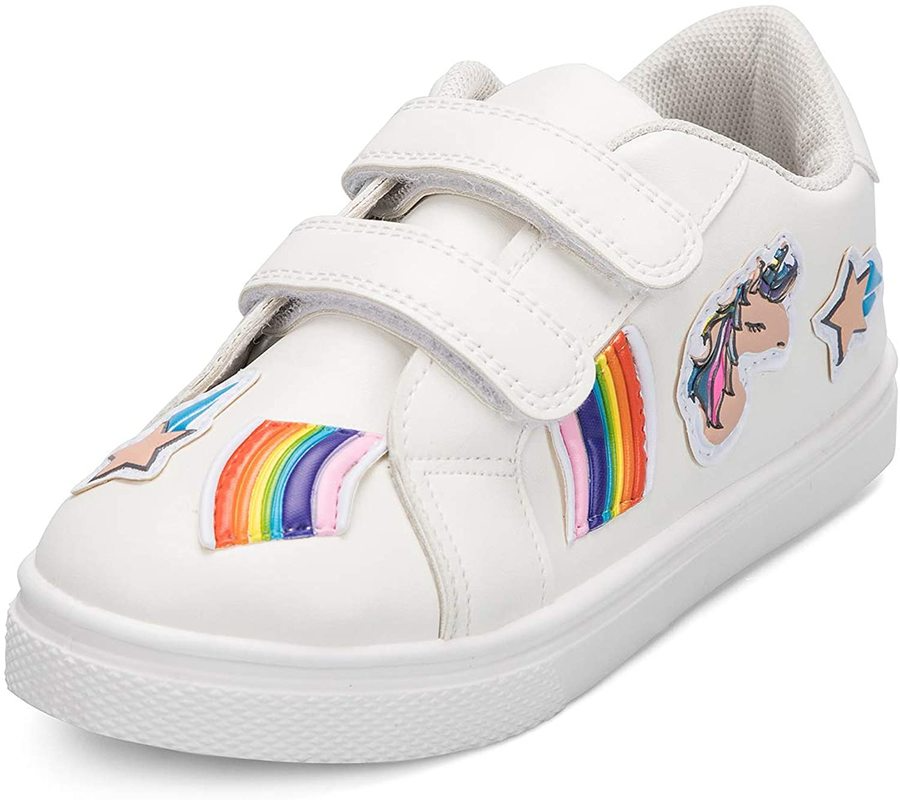 Kids Canvas Sneakers for white rainbow - K KomForme