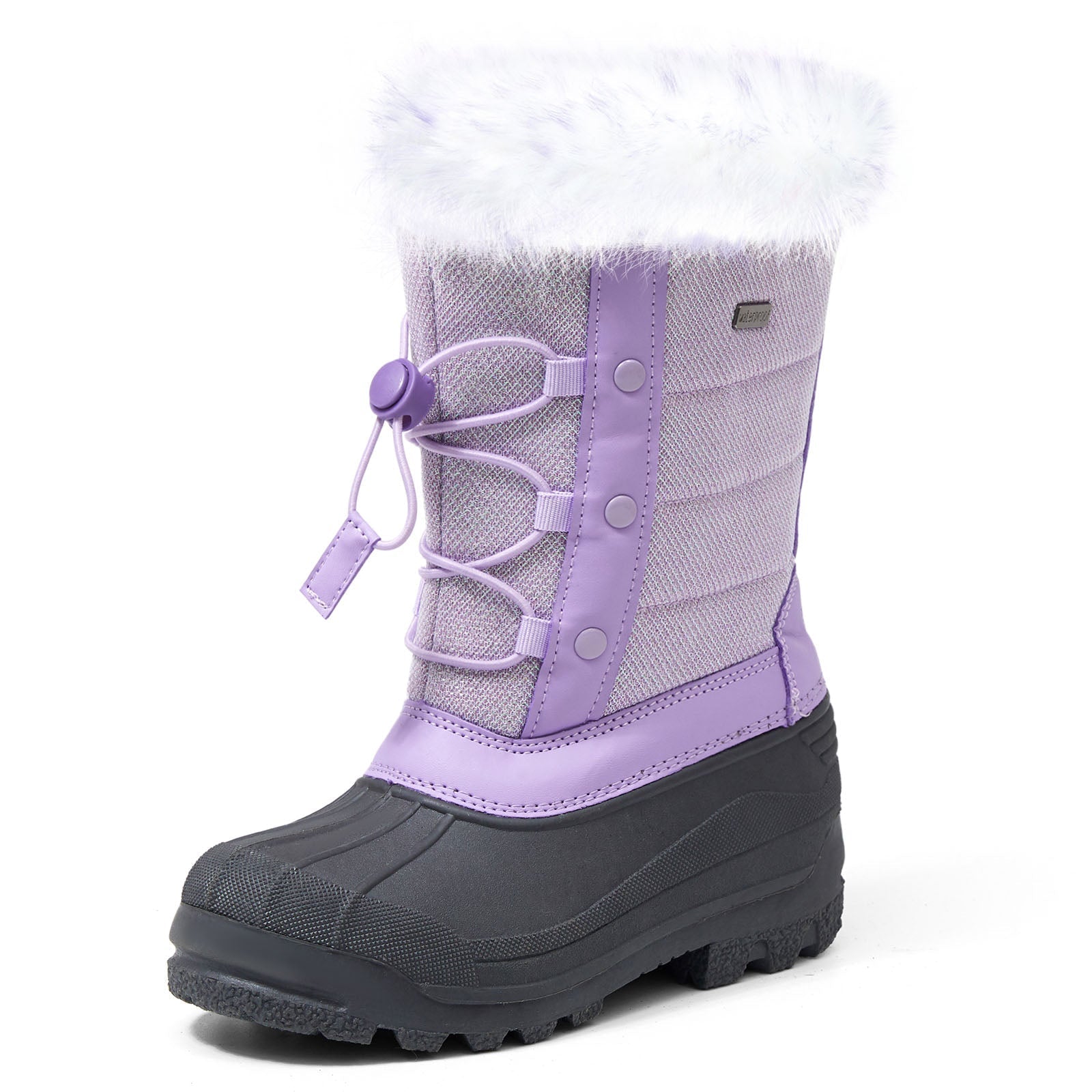 Purple/Pink Fur Lined Non-Slip Waterproof Snow Boots - MYSOFT