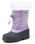 Purple/Pink Fur Lined Non-Slip Waterproof Snow Boots - MYSOFT