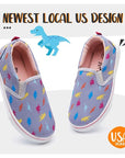 K KomForme Kids Purple Dinosaur Casual Canvas Shoes Size 12 Little Boy