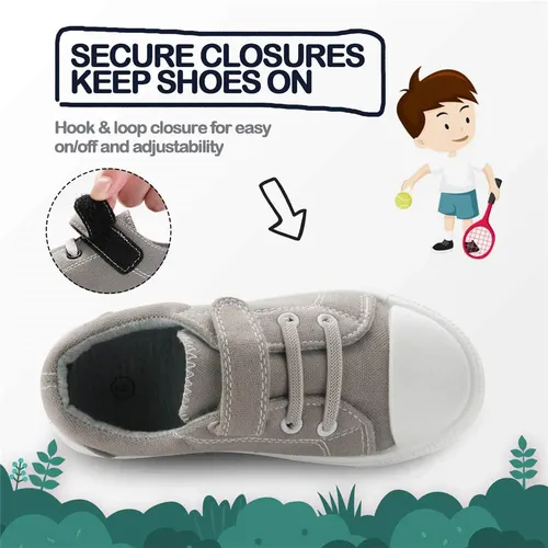 Children&#39;s shoes boys Sneakers Solid Gray- KKOMFORME
