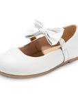 Bow Elastic Strap Mary Jane Flats - MYSOFT