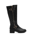 Metal Button Knee Boots Mysoft