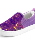 Purple Sequined Slip-On Canvas Shoes - MYSOFT