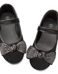 Adjustable Buckle Mary Jane Shoes with Diamond Bow - MYSOFT