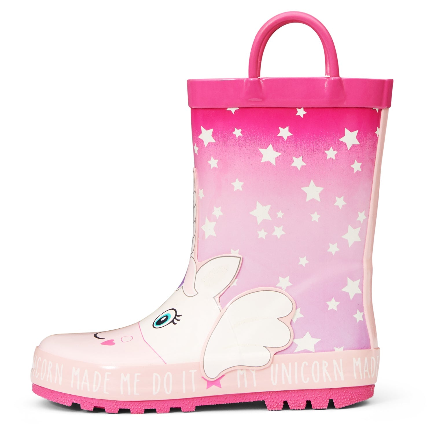 Fantasy Unicorn Waterproof Pink Handle Rain Boots - MYSOFT