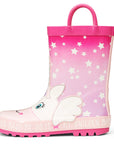 Fantasy Unicorn Waterproof Pink Handle Rain Boots - MYSOFT