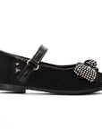 Adjustable Buckle Mary Jane Shoes with Diamond Bow - MYSOFT