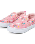 Rainbow Unicorn Cotton Lined Light Pink Espadrilles - MYSOFT