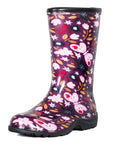 Pink Butterfly Waterproof Print Rain Boots - MYSOFT