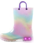 Rainbow Style Aurora Gradient Luminous Rain Boots