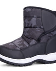 Navy Fur Lined Waterproof Snow Boots - MYSOFT