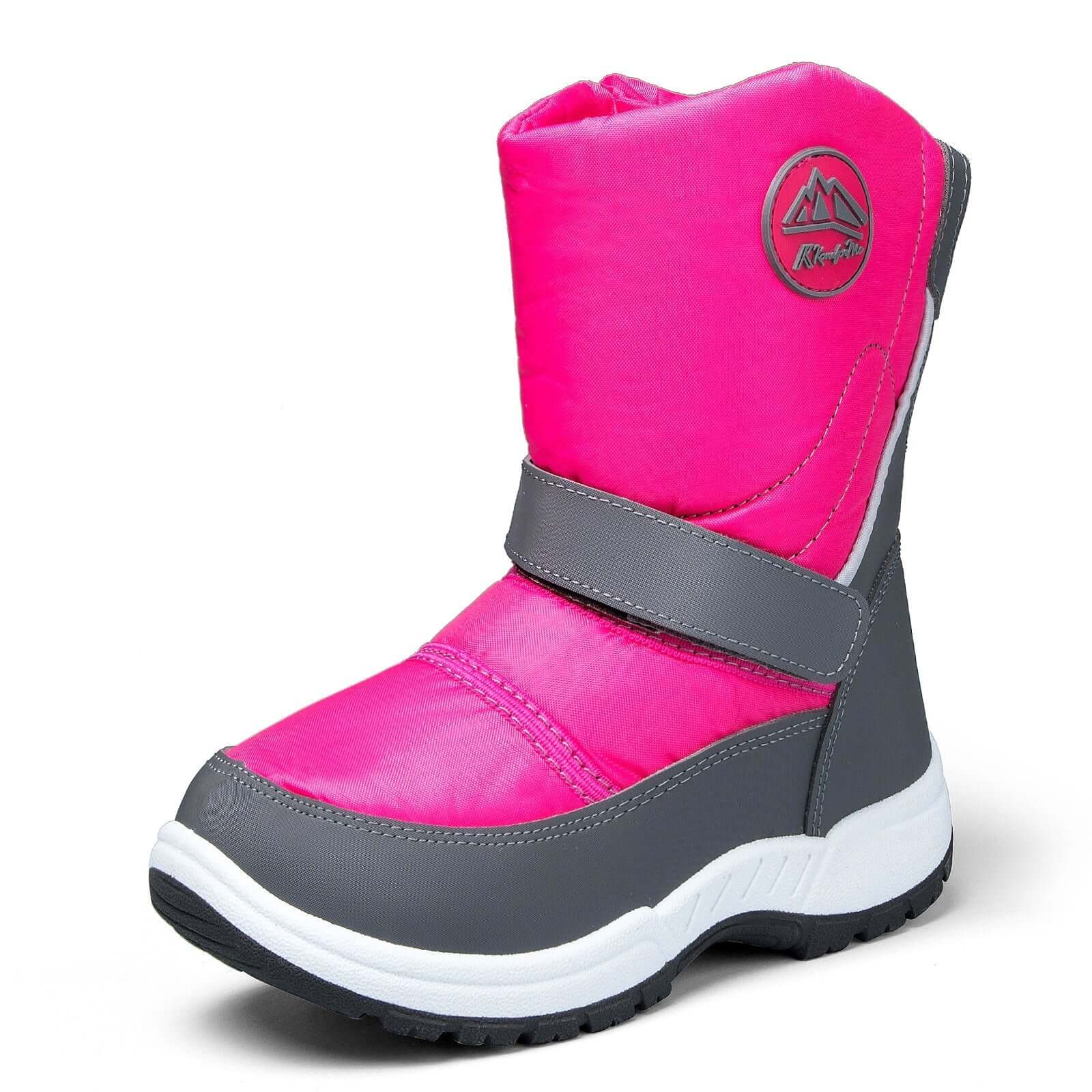 Pink/Purple Mountain Icons Insulated Waterproof Snow Boots - MYSOFT