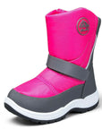 Pink/Purple Mountain Icons Insulated Waterproof Snow Boots - MYSOFT