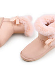 Bow Tie Warm Fur Lined Snow Boots - MYSOFT