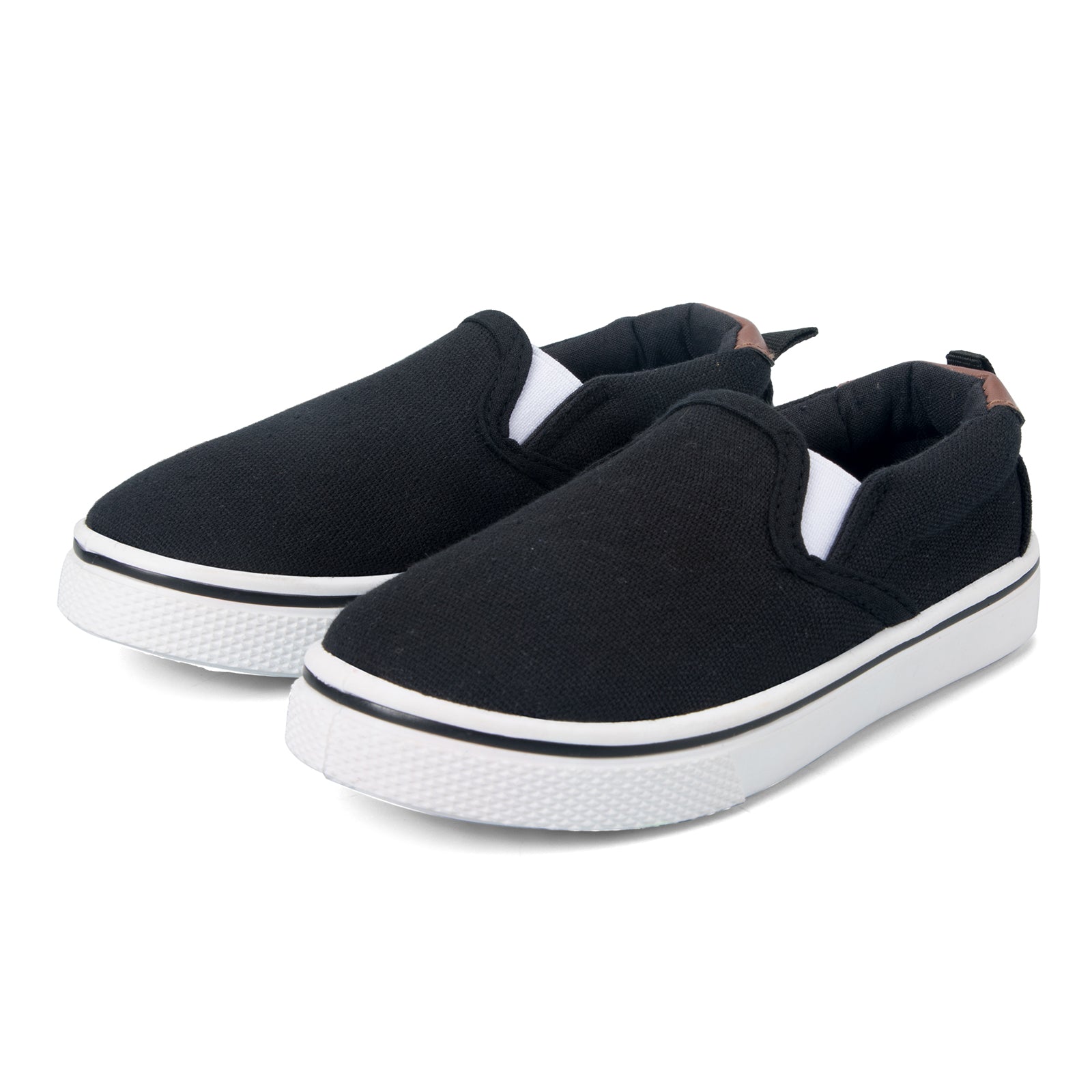 Plain Black Non-Slip Canvas Walking Shoes - MYSOFT