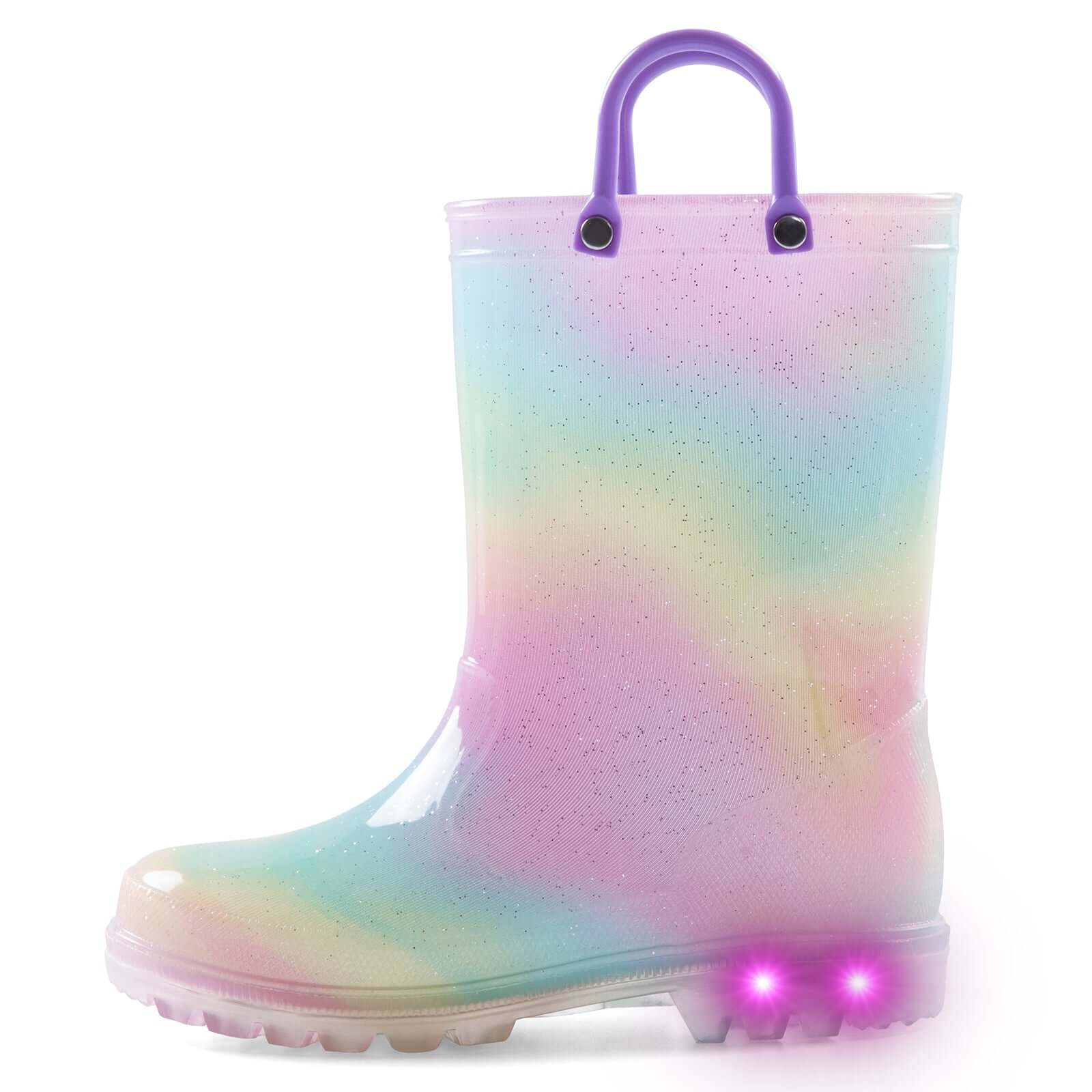 Rainbow Style Aurora Gradient Luminous Rain Boots