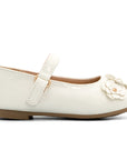 Stereoscopic Flower White Mary Jane Shoes - MYSOFT