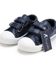 Kids Boy Girl Sneakers  PU Shoes Solid Navy - KKOMFORME