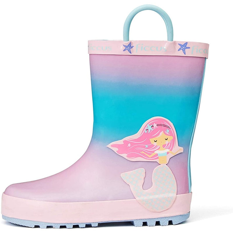 Boy&amp;Girl Rain Boots Waterproof Princess Mermaid - KomForme