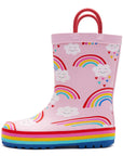 Rainbow Cloud Waterproof Pink Rubber Rain Boots - MYSOFT