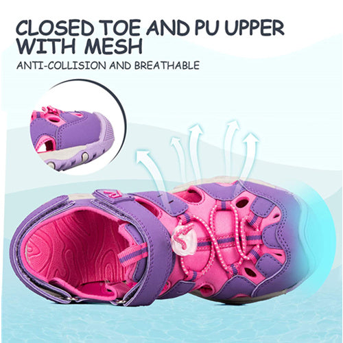 Toddler Sandals Outdoor Summer Water Shoes for Boys &amp; Girls  Pink Purple -- K Komforme