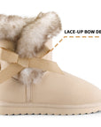 Bow Tie Warm Fur Lined Snow Boots - MYSOFT